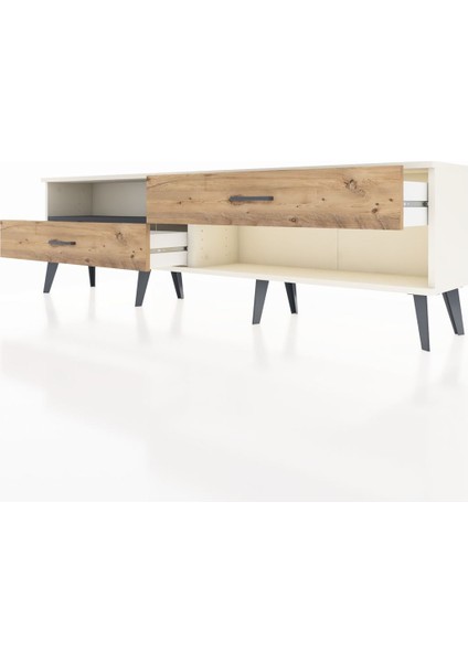 Arges Tv Ünitesi Tek Raflı 2 Çekmeceli 176X30X51 Aytaşı-Antrasit/çam fırsatları