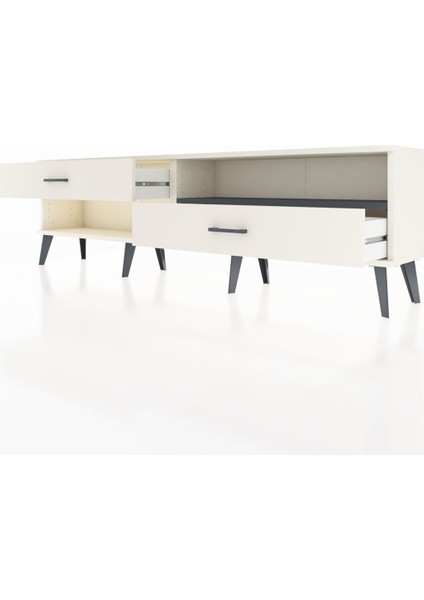 Arges Tv Ünitesi Tek Raflı 2 Çekmeceli 176X30X51 Aytaşı-Antrasit/aytaşı fırsatları