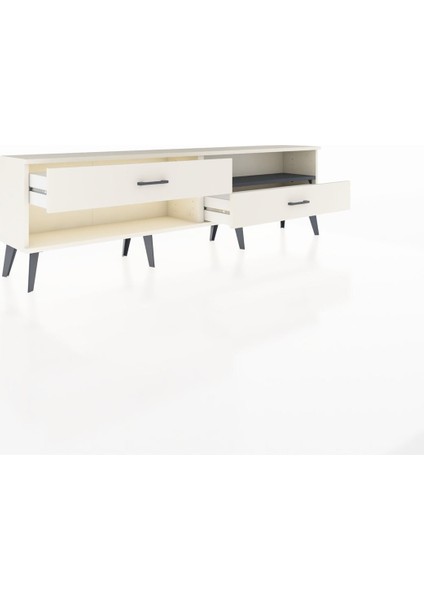 Arges Tv Ünitesi Tek Raflı 2 Çekmeceli 176X30X51 Aytaşı-Antrasit/aytaşı indirimleri