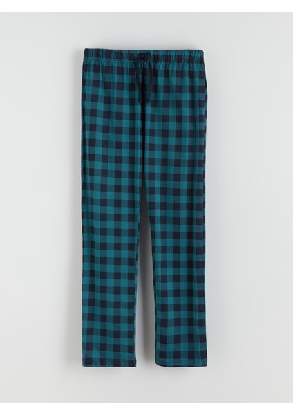 Yeni Sezon Standart Kalıp Ekose Erkek Pijama Alt