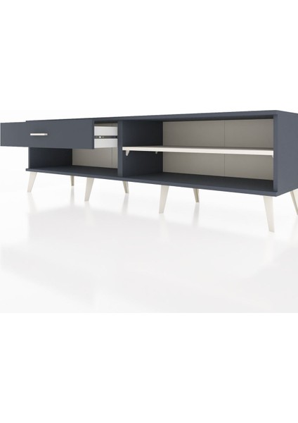 Hyperion Tv Ünitesi Tek Raflı Tek Çekmeceli 176X44X51 Antrasit-Aytaşı/antrasit fırsatları