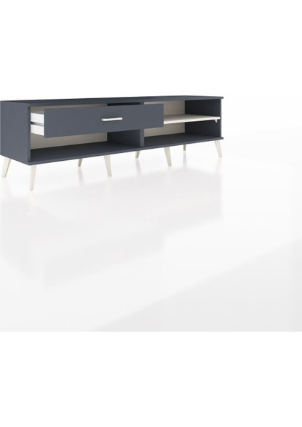 Hyperion Tv Ünitesi Tek Raflı Tek Çekmeceli 176X44X51 Antrasit-Aytaşı/antrasit indirimleri