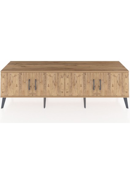 Hyperion Tv Ünitesi 2 Raflı 4 Kapaklı 176X44X51 Çam-Çam/çam