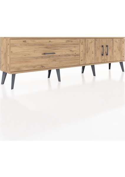 Arges Tv Ünitesi Tek Raflı Tek Çekmeceli 2 Kapaklı 176X30X51 Çam-Çam/çam fiyatları