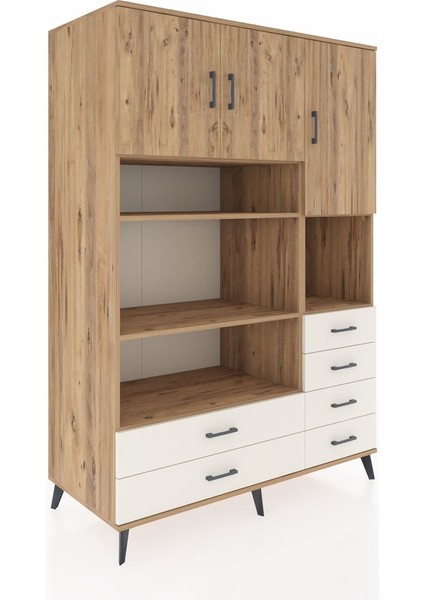 Kronos Dolap 9 Raflı 6 Çekmeceli 3 Kapaklı 132X59X195 Çam-Çam/aytaşı fiyatları