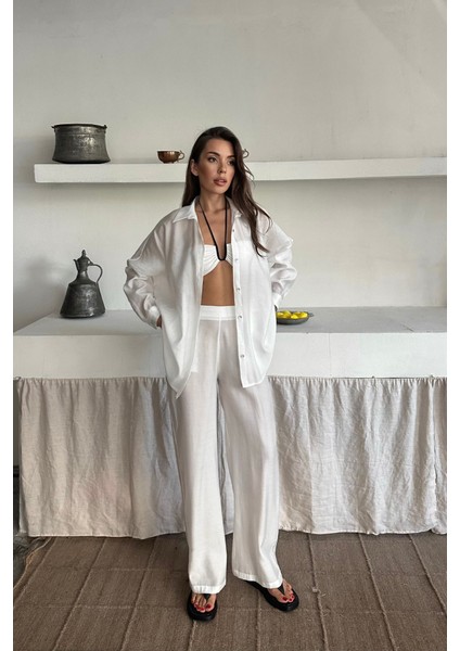 Gömlek - Pantolon Takım - Beyaz fırsatları