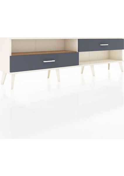 Arges Tv Ünitesi Tek Raflı 2 Çekmeceli 176X30X51 Aytaşı-Çam/antrasit fiyatları