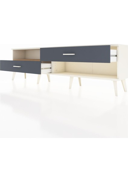 Arges Tv Ünitesi Tek Raflı 2 Çekmeceli 176X30X51 Aytaşı-Çam/antrasit fırsatları