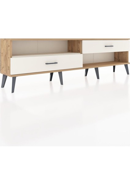 Arges Tv Ünitesi Tek Raflı 2 Çekmeceli 176X30X51 Çam-Aytaşı/aytaşı fiyatları
