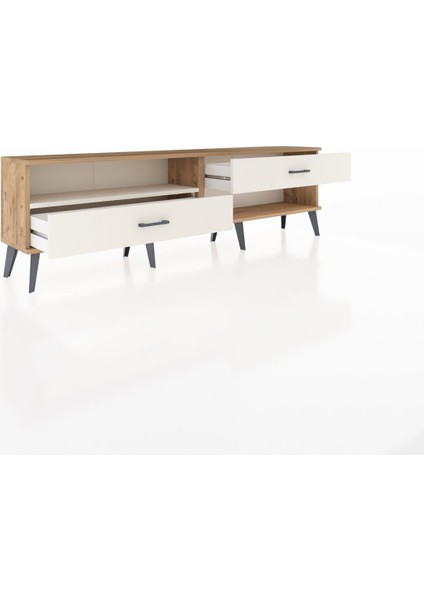 Arges Tv Ünitesi Tek Raflı 2 Çekmeceli 176X30X51 Çam-Aytaşı/aytaşı indirimleri