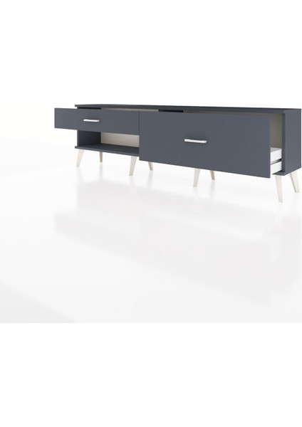 Arges Tv Ünitesi 2 Çekmeceli 176X30X51 Antrasit-Antrasit/antrasit modelleri