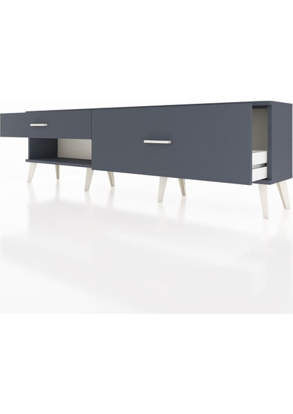 Arges Tv Ünitesi 2 Çekmeceli 176X30X51 Antrasit-Antrasit/antrasit fırsatları