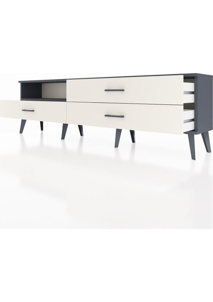 Arges Tv Ünitesi Tek Raflı 3 Çekmeceli 176X30X51 Antrasit-Antrasit/aytaşı fırsatları