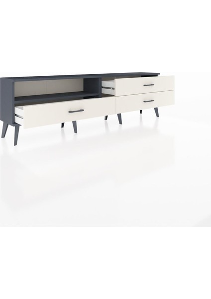 Arges Tv Ünitesi Tek Raflı 3 Çekmeceli 176X30X51 Antrasit-Antrasit/aytaşı indirimleri