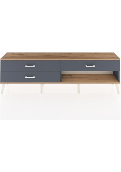 Arges Tv Ünitesi 3 Çekmeceli 176X30X51 Antrasit-Çam/antrasit