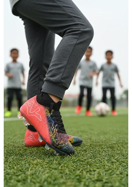 Siyah Fuşya Bilekten Çoraplı Erkek Çocuk Krampon FK-252-153 F modelleri