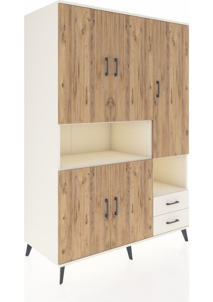 Kronos Dolap 10 Raflı 2 Çekmeceli 5 Kapaklı 132X59X195 Aytaşı-Çam/aytaşı fiyatları