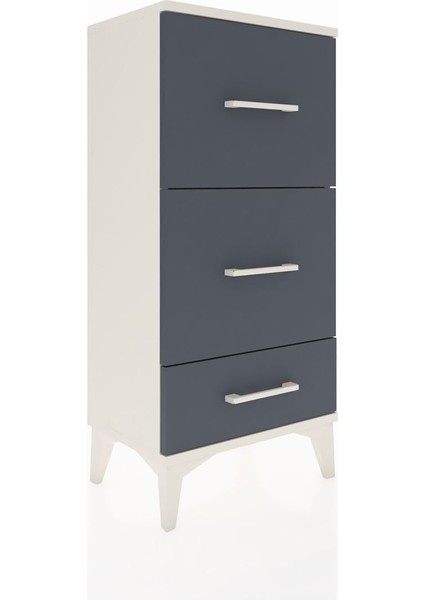 Arges Komodin 3 Çekmeceli 44X30X96 Aytaşı-Antrasit fiyatları