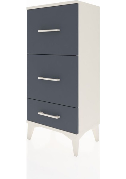 Arges Komodin 3 Çekmeceli 44X30X96 Aytaşı-Antrasit modelleri