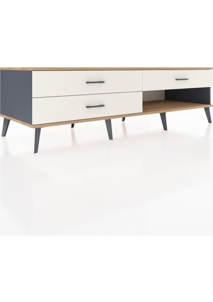 Kronos Tv Ünitesi 3 Çekmeceli 176X59X51 Antrasit-Çam/aytaşı fiyatları