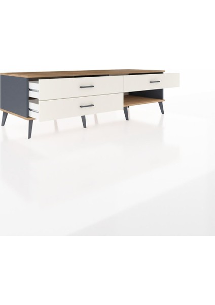 Kronos Tv Ünitesi 3 Çekmeceli 176X59X51 Antrasit-Çam/aytaşı indirimleri