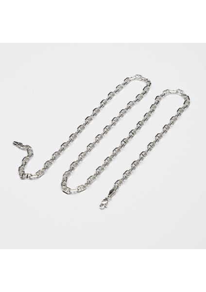 120 Mikron Rodyum Dik Barlı Gümüş Zincir modelleri