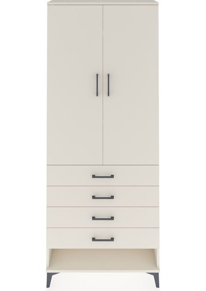 Arges Dolap 3 Raflı 4 Çekmeceli 2 Kapaklı 88X30X221 Aytaşı-Aytaşı
