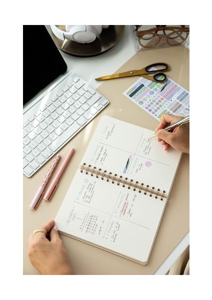 A5 Spiralli Sert Kapak Noktalı Tarihsiz Not Defteri Lila modelleri