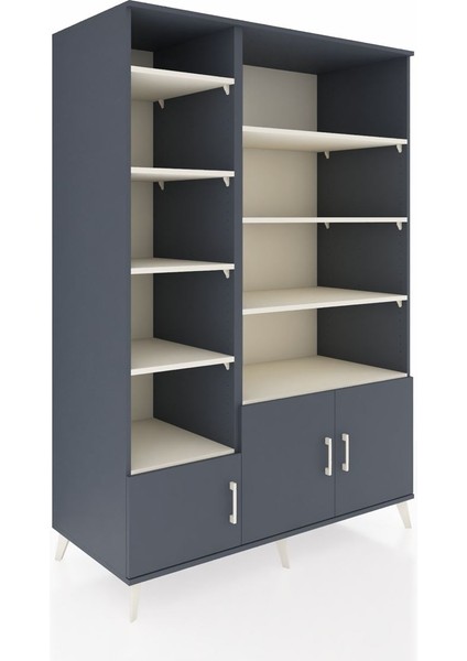 Kronos Dolap 10 Raflı 3 Kapaklı 132X59X195 Antrasit-Antrasit/aytaşı fiyatları