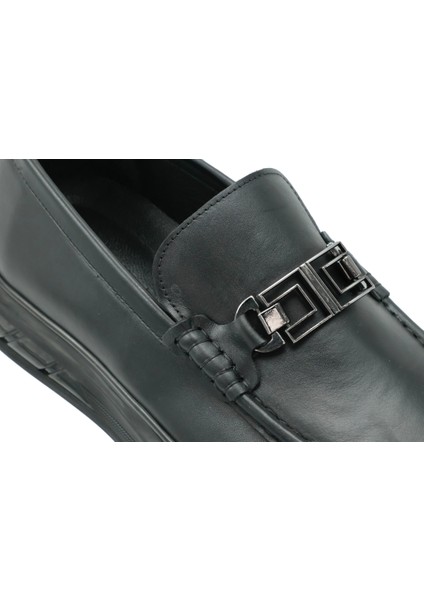 Hakiki Deri Siyah Loafer Erkek Ayakkabı - Eva/tpu Taban 2713