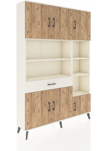 Arges Dolap 10 Raflı Tek Çekmeceli 6 Kapaklı 132X30X195 Aytaşı-Çam/aytaşı fiyatları