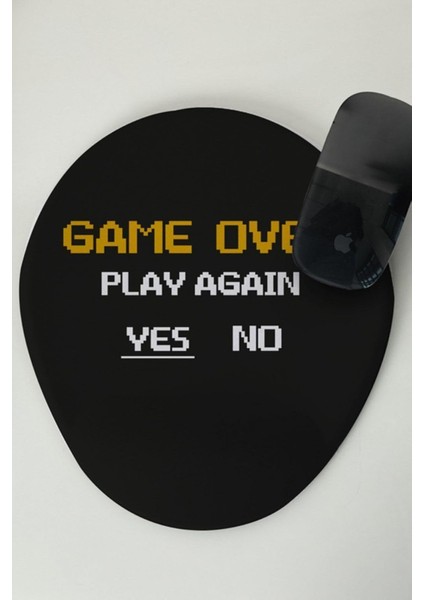 Gamer Sevgiliye Hediye Game Over Tasarımlı Mouse Altlığı Mouse Pad Mousepad
