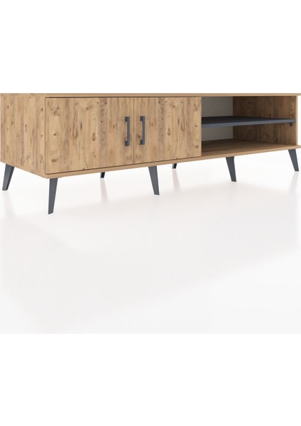 Kronos Tv Ünitesi 2 Raflı 2 Kapaklı 176X59X51 Çam-Çam/antrasit fiyatları