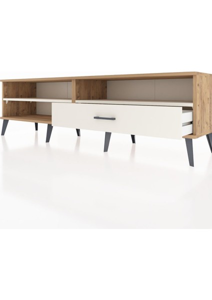 Hyperion Tv Ünitesi 2 Raflı Tek Çekmeceli 176X44X51 Çam-Aytaşı/aytaşı fırsatları