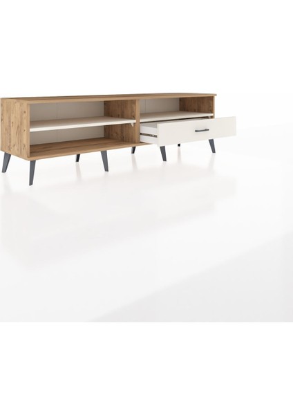 Hyperion Tv Ünitesi 2 Raflı Tek Çekmeceli 176X44X51 Çam-Aytaşı/aytaşı indirimleri