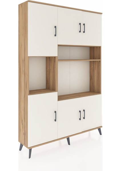 Arges Dolap 9 Raflı 6 Kapaklı 132X30X195 Çam-Aytaşı/çam fiyatları