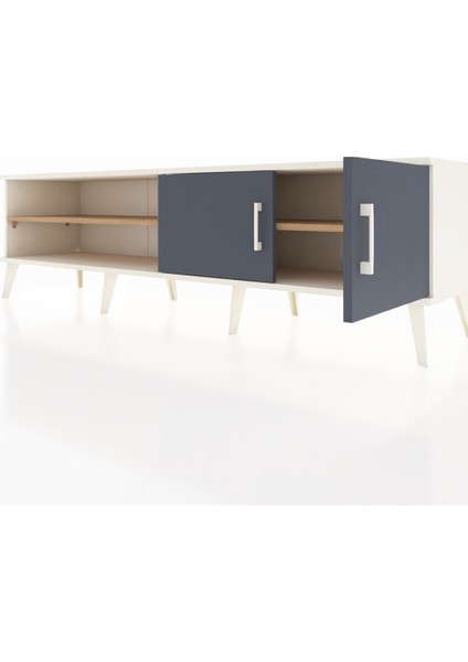 Hyperion Tv Ünitesi 2 Raflı 2 Kapaklı 176X44X51 Aytaşı-Antrasit/çam fırsatları