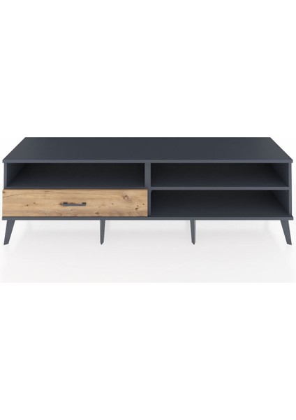 Hyperion Tv Ünitesi 2 Raflı Tek Çekmeceli 176X44X51 Antrasit-Antrasit/çam