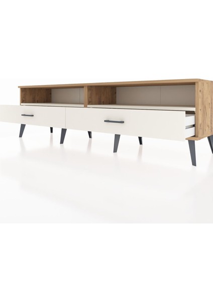 Hyperion Tv Ünitesi 2 Raflı 2 Çekmeceli 176X44X51 Çam-Aytaşı/aytaşı fırsatları