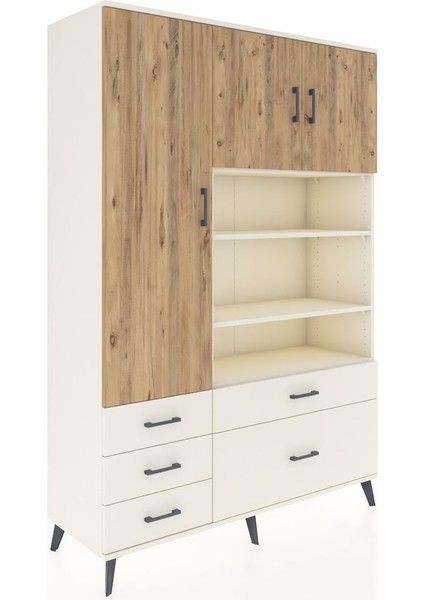 Hyperion Dolap 9 Raflı 5 Çekmeceli 3 Kapaklı 132X44X195 Aytaşı-Çam/aytaşı fiyatları