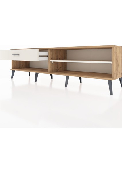 Hyperion Tv Ünitesi Tek Raflı Tek Çekmeceli 176X44X51 Çam-Aytaşı/aytaşı fırsatları
