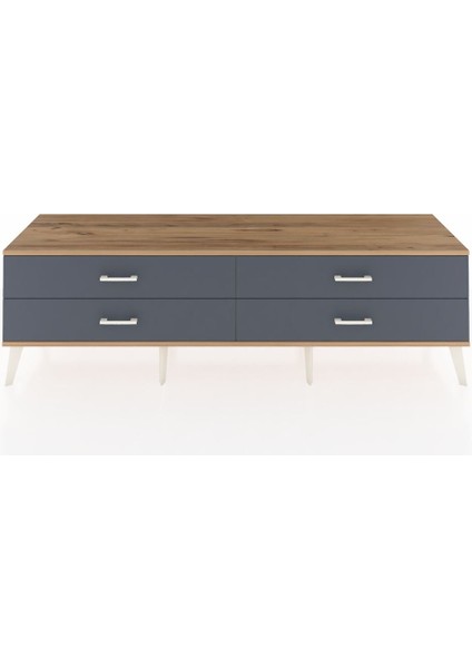 Hyperion Tv Ünitesi 4 Çekmeceli 176X44X51 Aytaşı-Çam/antrasit