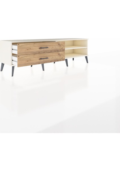 Hyperion Tv Ünitesi Tek Raflı 2 Çekmeceli 176X44X51 Aytaşı-Aytaşı/çam indirimleri