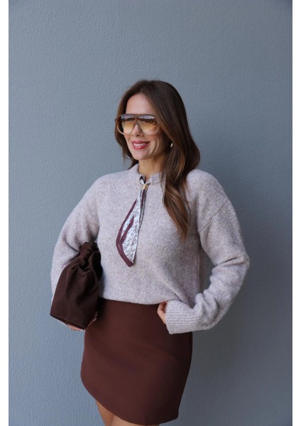 Vizon Yaka Fular Detay Kazak modelleri