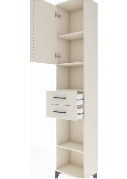 Arges Dolap 4 Raflı 2 Çekmeceli Tek Kapaklı 44X30X221 Aytaşı-Aytaşı indirimleri