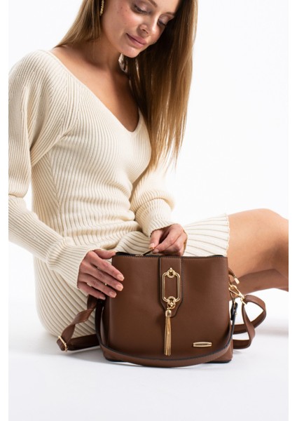 Gold Detaylı 3 Bölmeli Omuz & Çapraz Çanta 1438 fiyatları