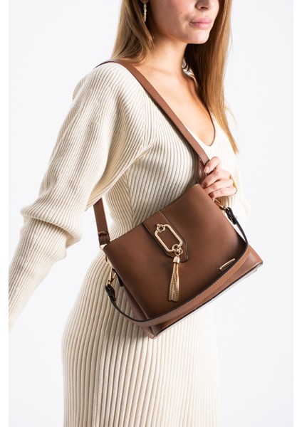 Gold Detaylı 3 Bölmeli Omuz & Çapraz Çanta 1438 modelleri