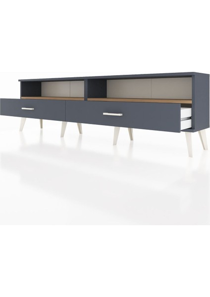 Arges Tv Ünitesi 2 Raflı 2 Çekmeceli 176X30X51 Antrasit-Çam/antrasit fırsatları