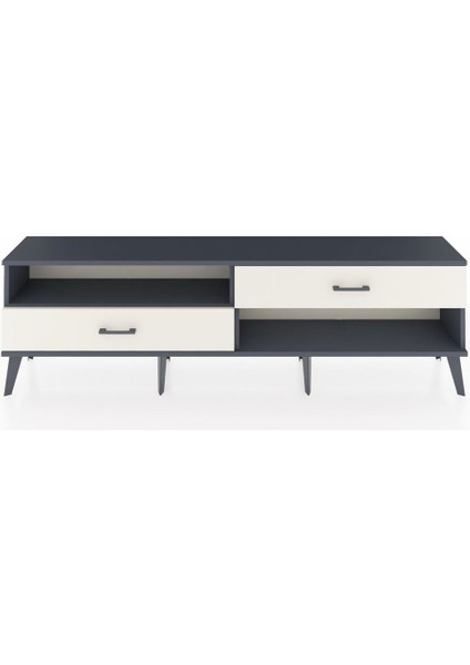 Arges Tv Ünitesi Tek Raflı 2 Çekmeceli 176X30X51 Antrasit-Antrasit/aytaşı