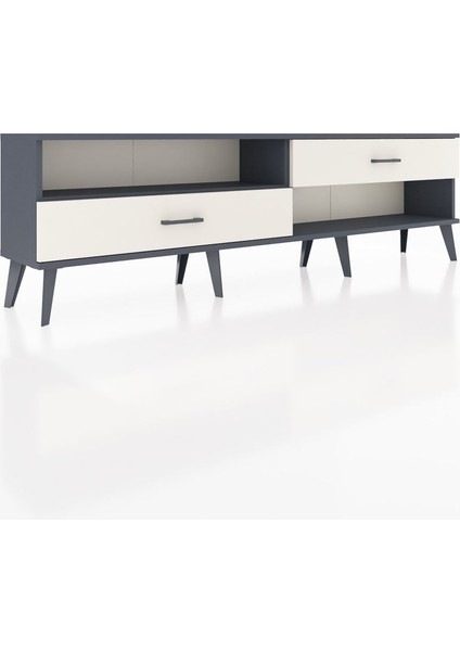 Arges Tv Ünitesi Tek Raflı 2 Çekmeceli 176X30X51 Antrasit-Antrasit/aytaşı fiyatları